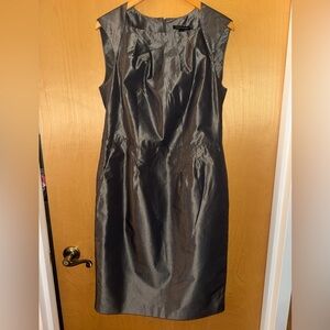 Banana Republic Grey Pinstriped Sleeveless Dress